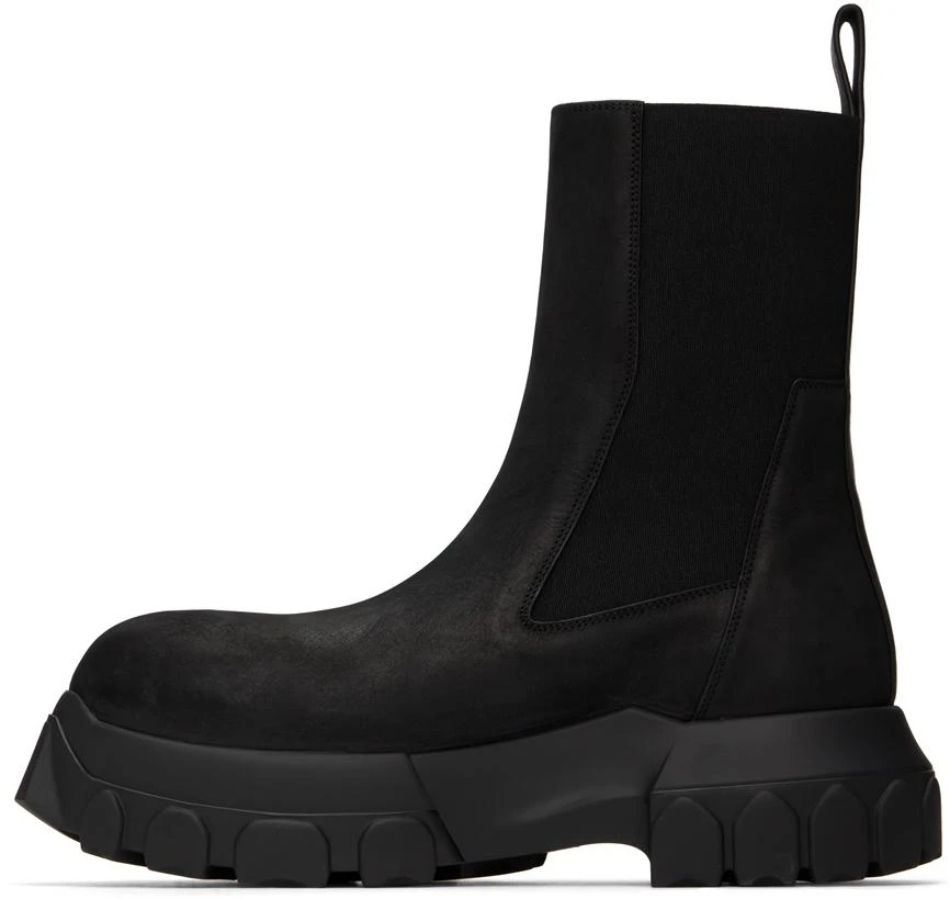 Rick Owens Black Porterville Beatle Bozo Tractor Chelsea Boots 3