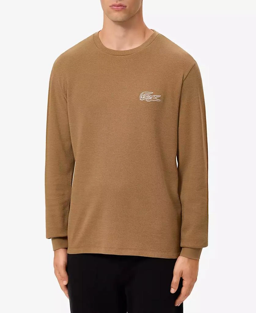 Lacoste Men's Exclusive Crocodile Waffle-Knit Thermal Shirt