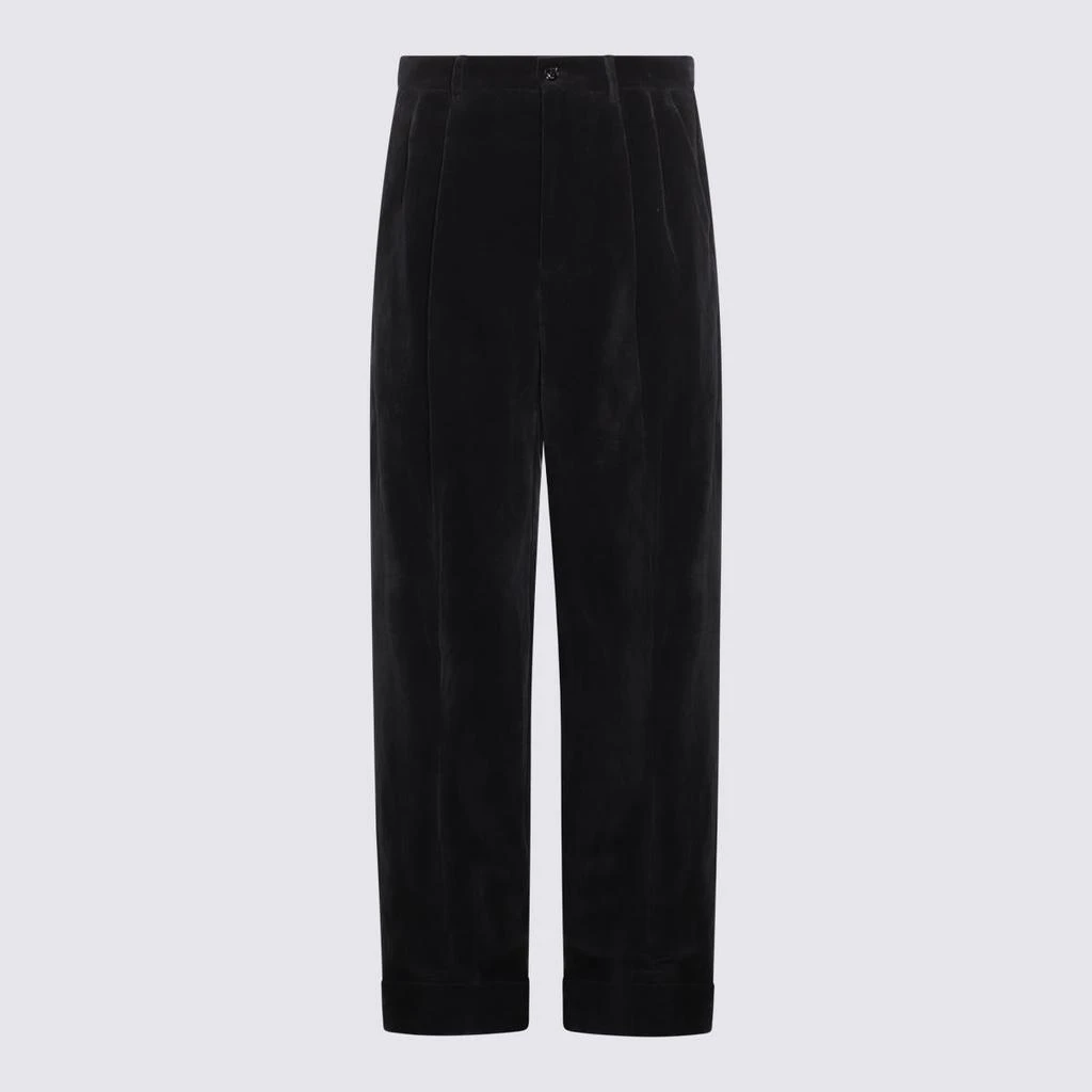 Valentino Valentino Garavani Dark Blue Cotton Pants 1