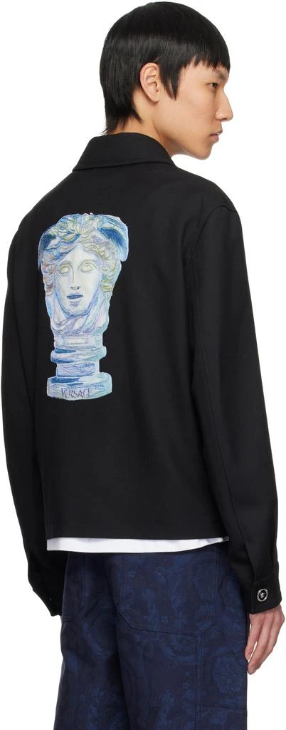 Versace Black Medusa Gallery Wool Blouson Jacket 3