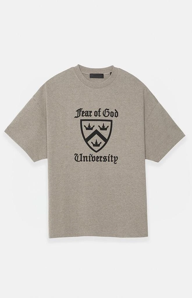 Essentials Heather Grey Heavy Crew Neck T-Shirt 1