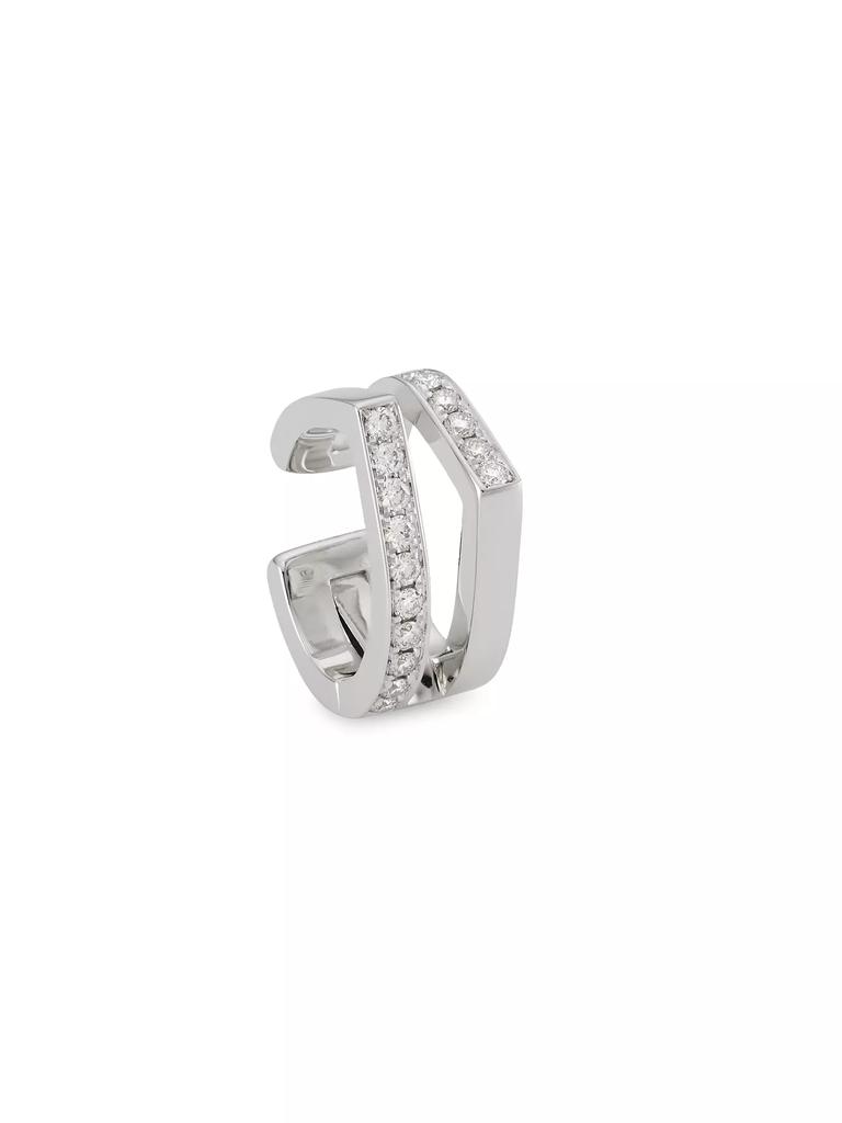 Repossi Antifer 18K White Gold & Diamond Single Ear Cuff