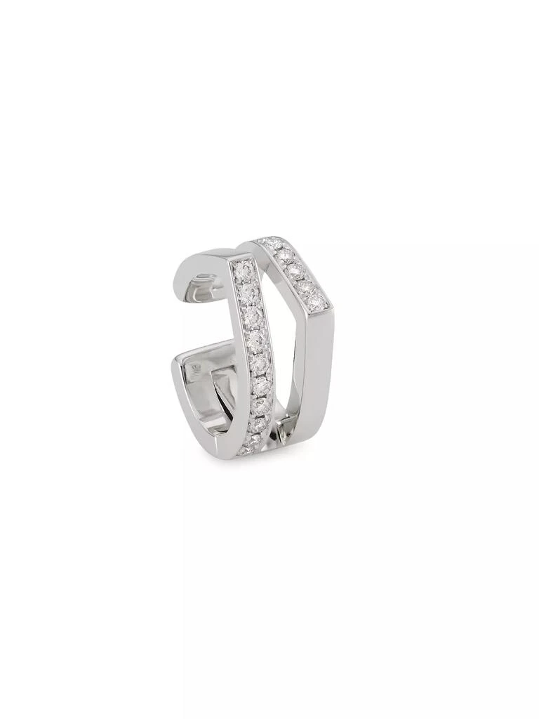 Repossi Antifer 18K White Gold & Diamond Single Ear Cuff 1