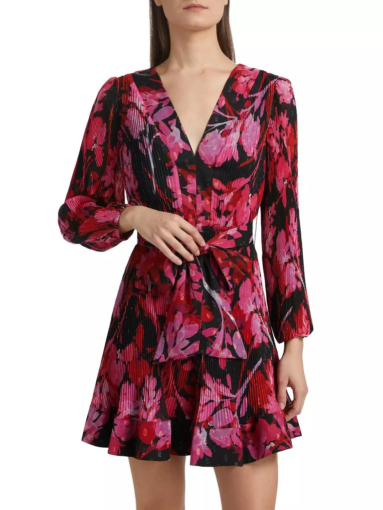 Milly Liv Floral Pleated Midi-Dress 3