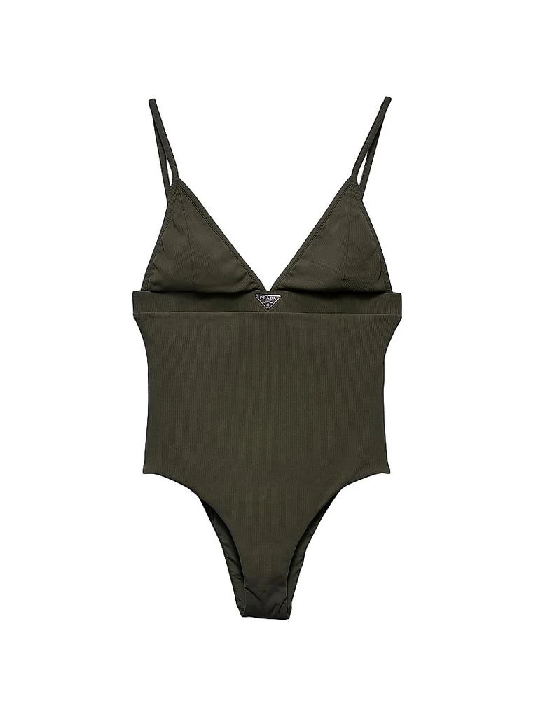 Prada Ribbed Knit One-Piece Swimsuit 1