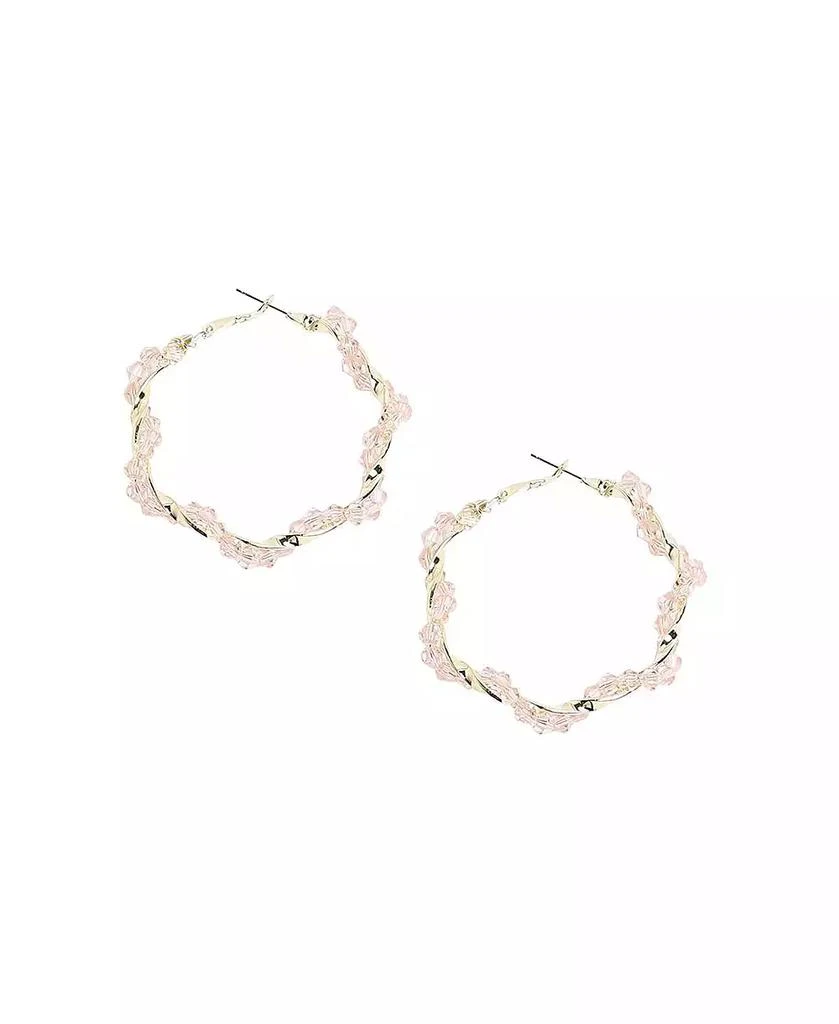 SOHI Beaded Twist Hoop Earrings