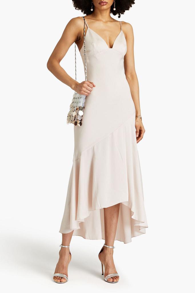 Shona Joy Asymmetric satin-crepe maxi dress