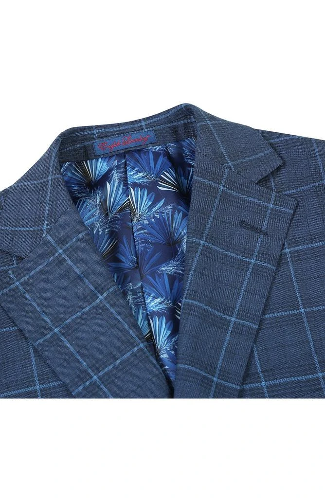 English Laundry Windowpane Blue Mélange Suit 8