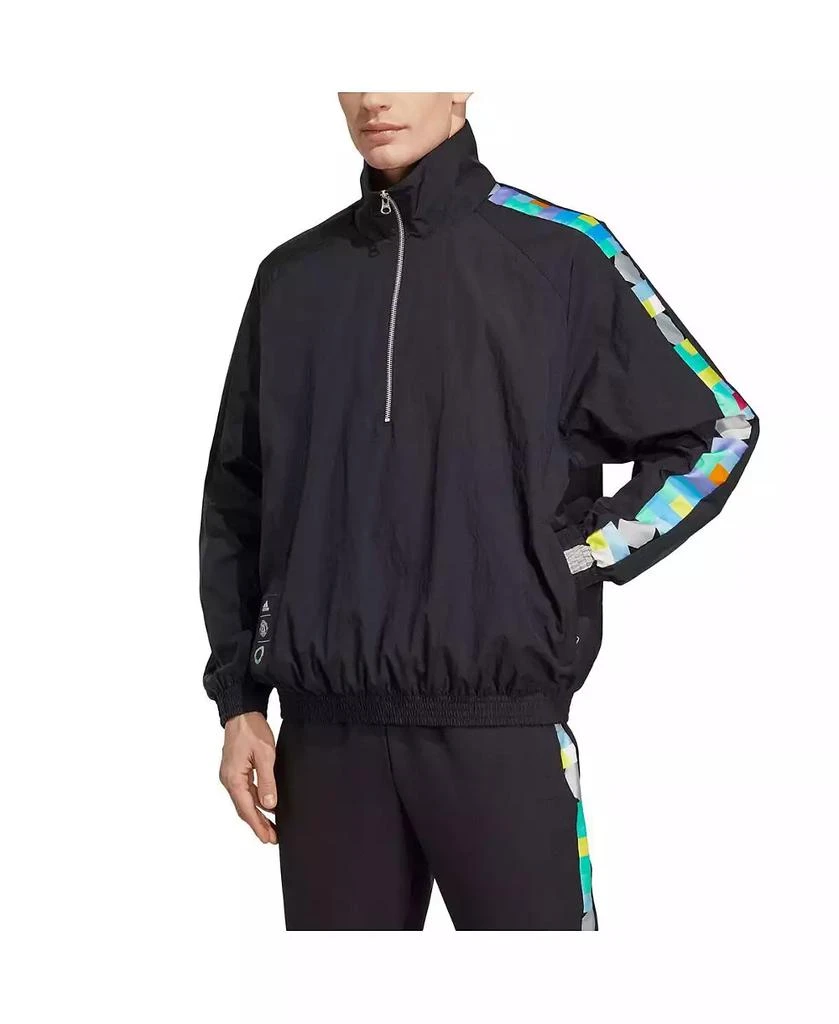 Adidas Men's Black Peter Saville x Manchester United Half-Zip Pullover Jacket 2