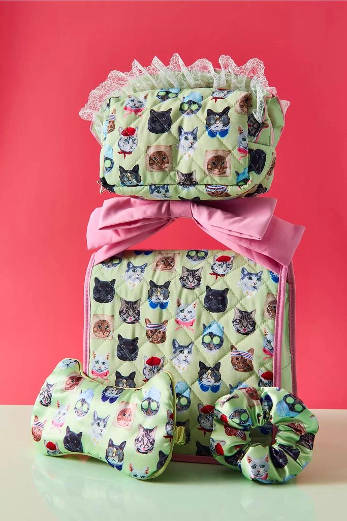 Urban Outfitters UO Puffy Satin Dreams Reversible Eye Mask 
Scrunchie Set 4