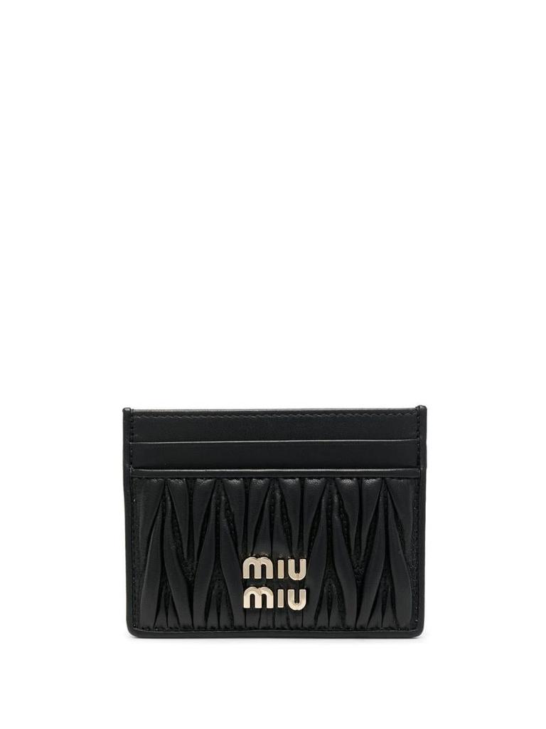 ★MiuMiu★ Materasse House Around Wallet Black 5MM268AFPPF00 Miu Miu 5MM268 Matelasse Leather Coin Purse – PinkOrchard.com