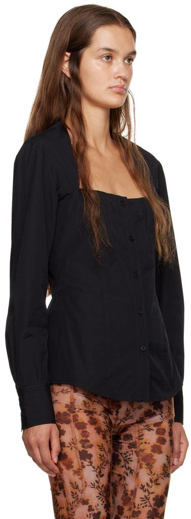 Puppets and Puppets Black Paneled Shirt