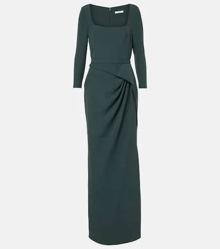 Safiyaa Mahir draped crêpe gown 1