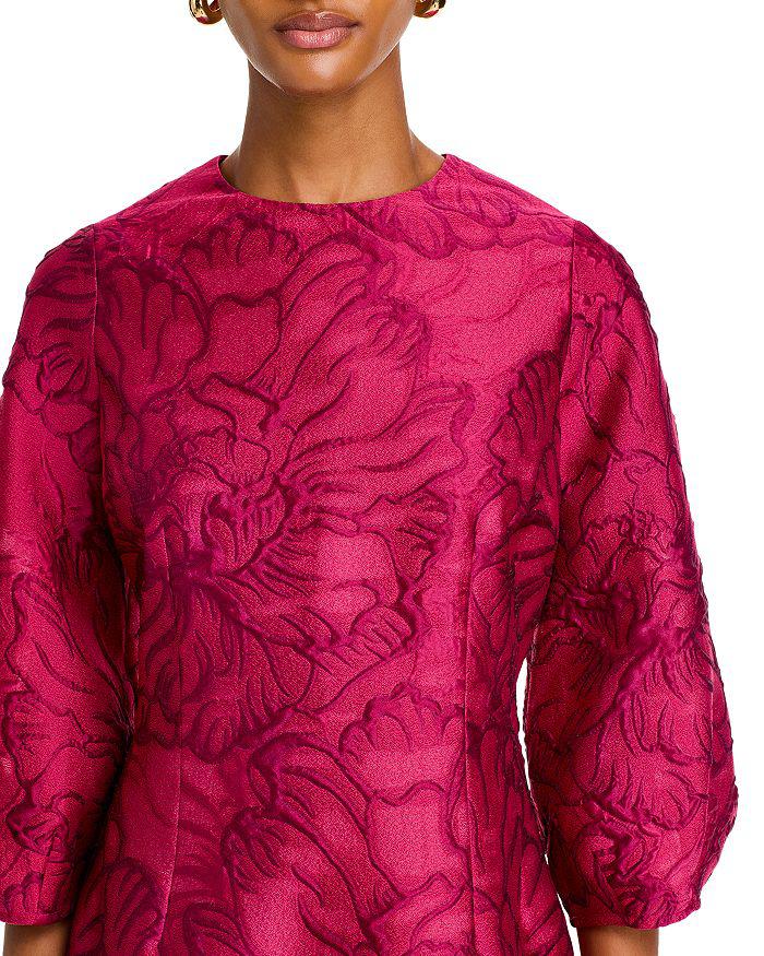 Teri Jon Floral Jacquard Dress