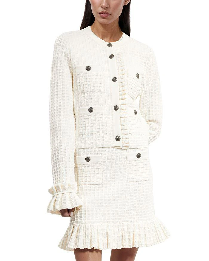 The Kooples Textured Ruffle Cuff Cardigan 1