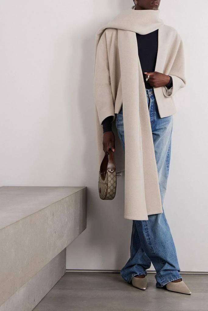 BOUGUESSA Tamuna wool-blend jacket and scarf 2