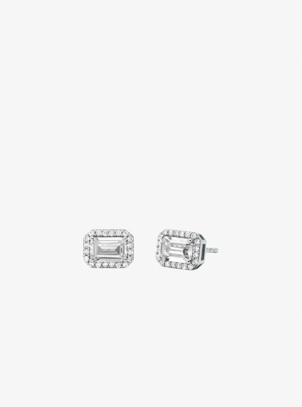 Michael Kors Precious Metal-Plated Pavé Halo Stud Earrings 1