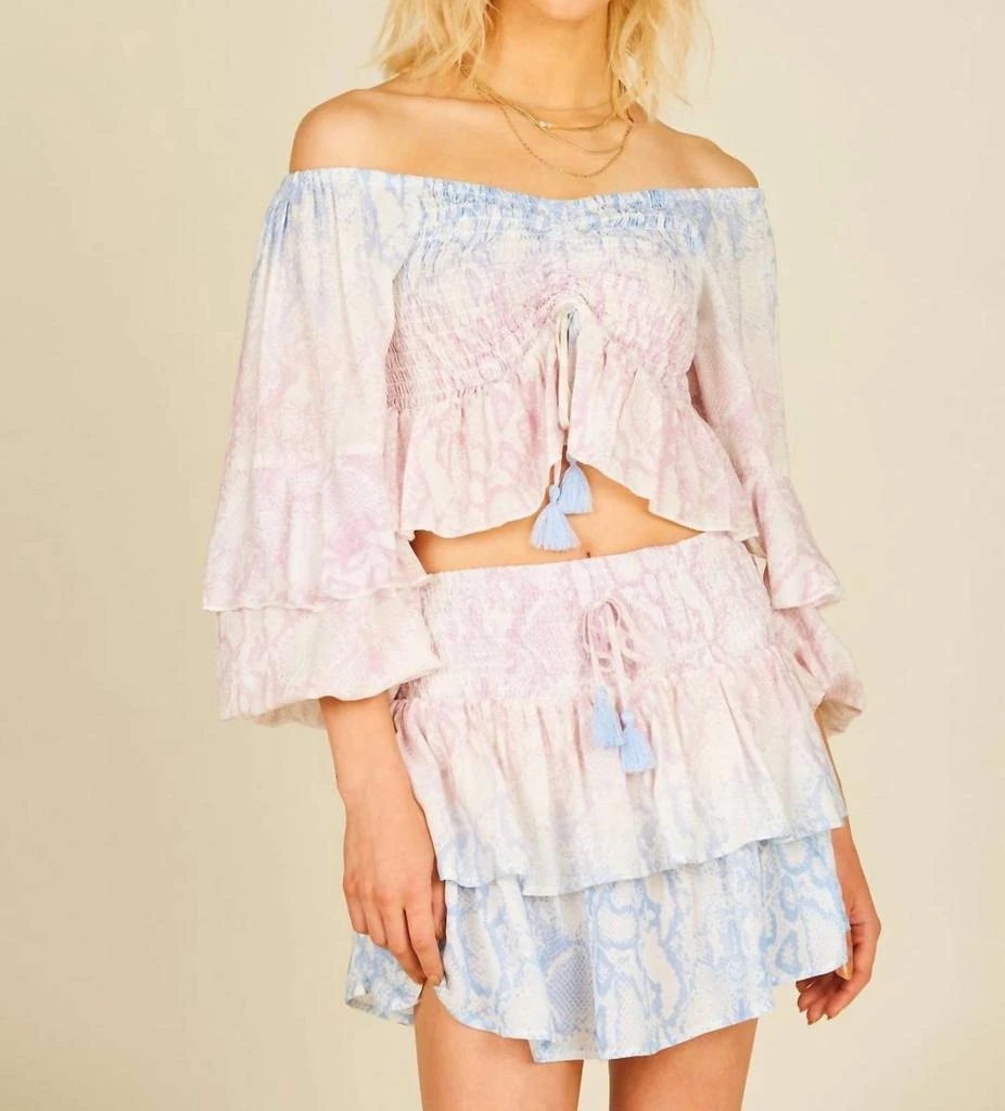 ocean drive Tie Dye Snakeskin Mini Skirt In Ombre 1