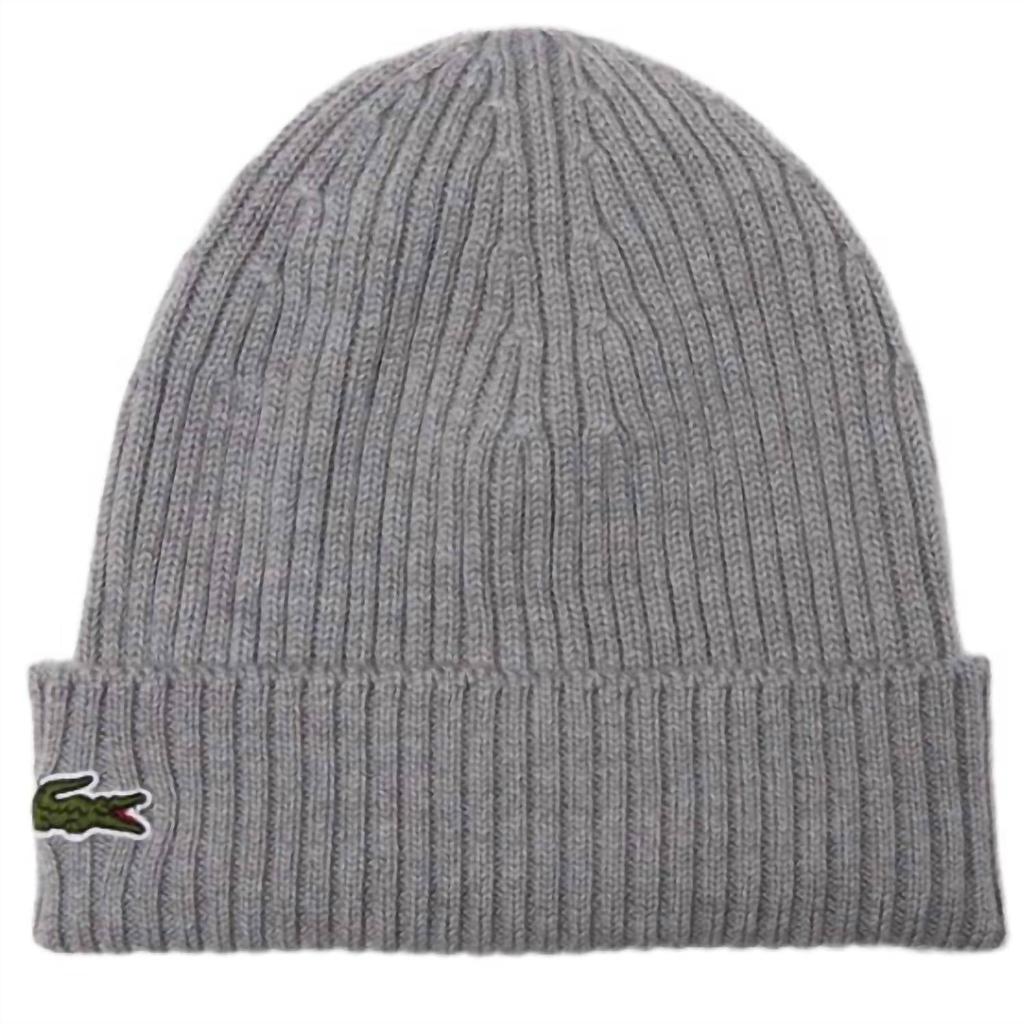 Lacoste Lacoste - Ribbed Wool Beanie - Unisex