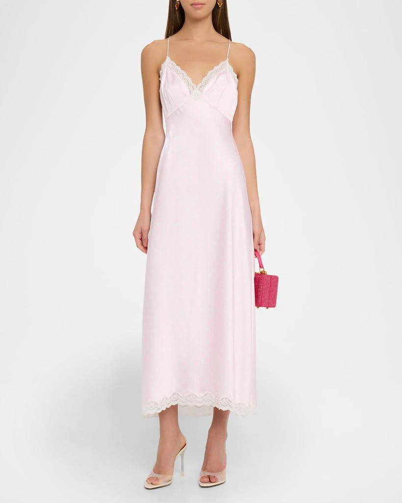Manuela Satin Polka Dot Maxi Slip Dress  On Sale Now with Up to 31% Off |  Discover Exclusive Deals & Savings at BeyondStyle  Authentic LOVESHACKFANCY  Women|women's clothing|dresses|women with Limited-Time Discounts,