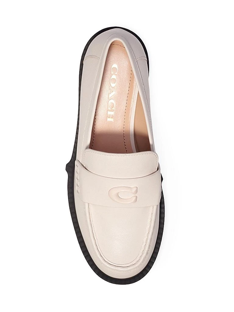 Coach Leah Leather Lug-Sole Loafers 5