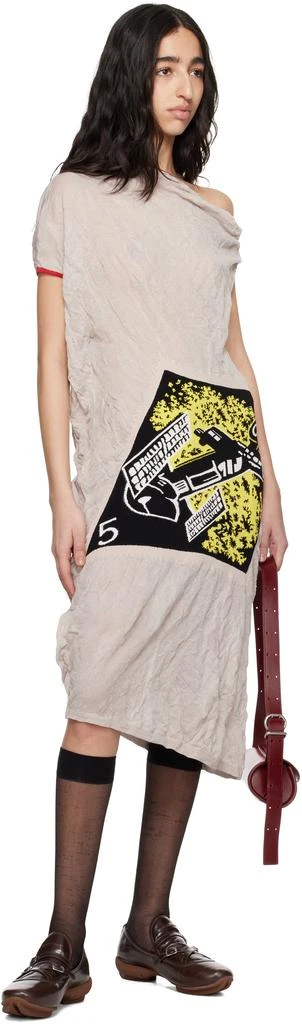 Kiko Kostadinov Gray Satellite Knit Midi Dress 4
