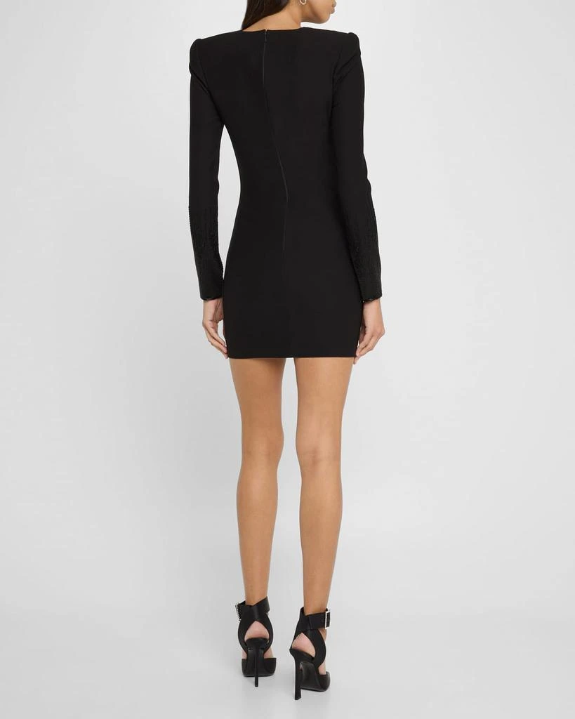 Naeem Khan Beaded Strong-Shoulder Mini Dress 3