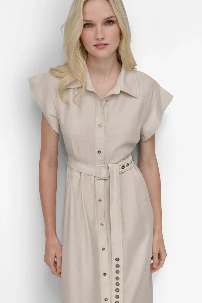 DKNY SHIRT DRESS WITH GROMET BELT 4