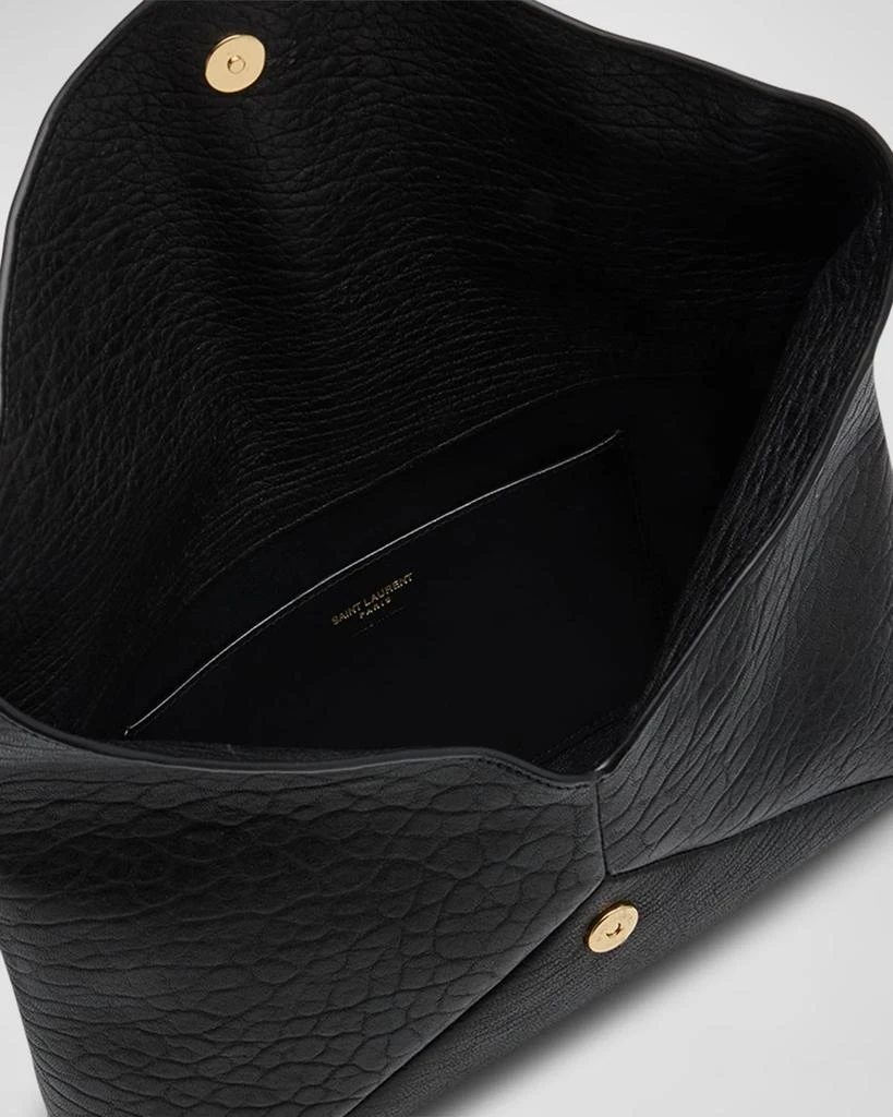 Yves Saint Laurent Large YSL Envelope Pouch Clutch Bag in Leather 3