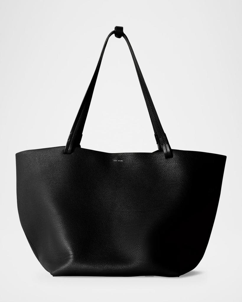 トートバッグ 25ss The Row Henri Tote Bag In Grainy Leather W1759L41BRUS Medium Park Tote Stitch Bag Black in Leather – The Row