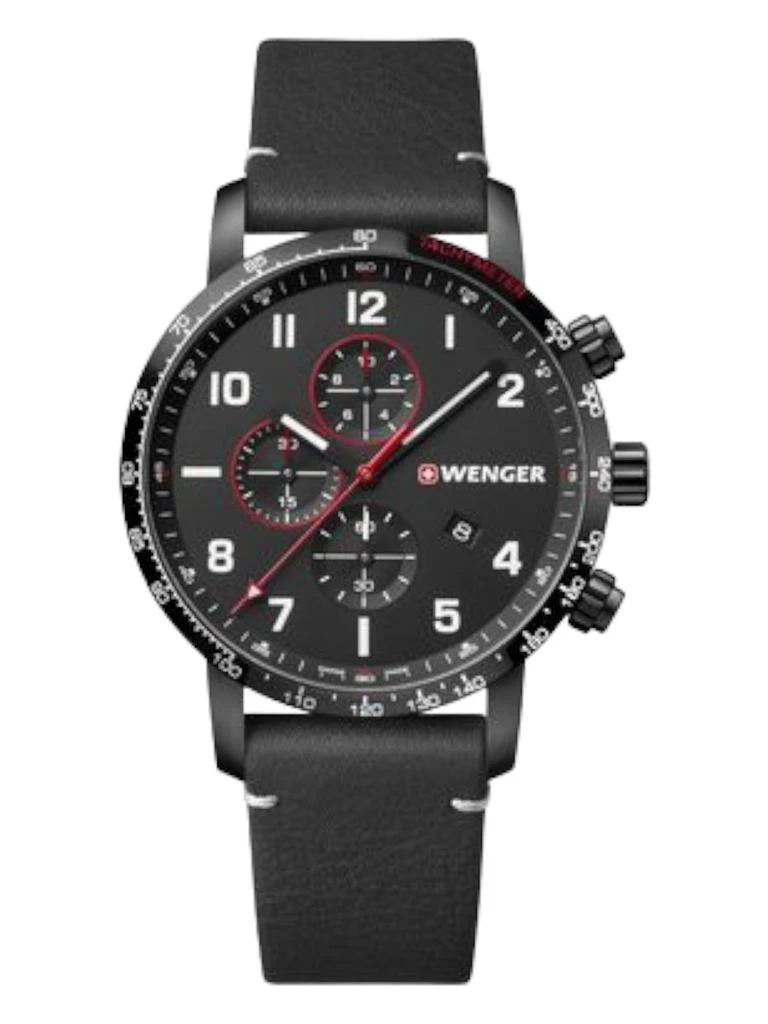 Wenger Swiss Army Men's 01.1543.106 Attitude Chrono Black Dial Watch 44mm 1