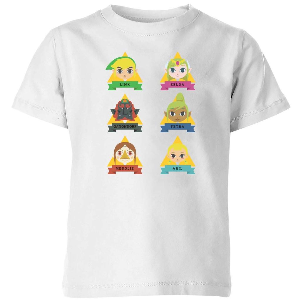 Nintendo The Legend of Zelda Cute Faces Kids
 T-Shirt - White