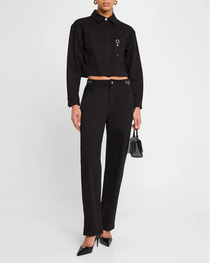 Kobi Halperin Teagan Cropped Brooch-Embellished Jacket 2