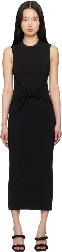 navy blue dress for baby girl Alexander Wang Asymmetric Draped Midi Dress