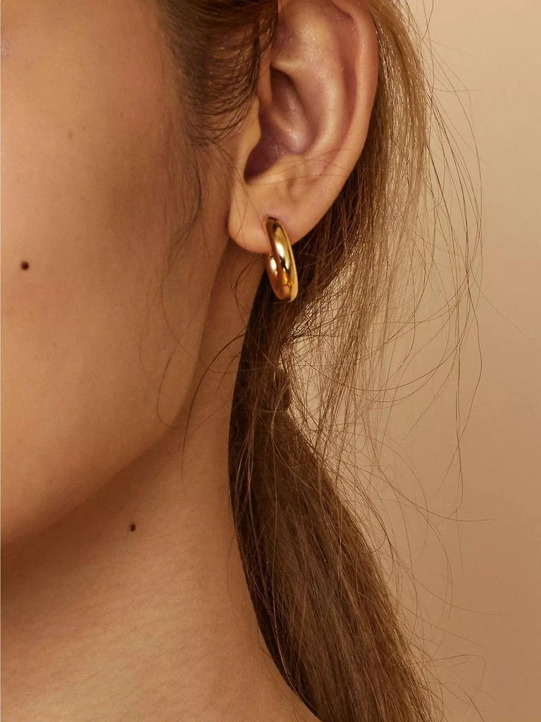 Oradina 18K Yellow Solid Gold Everything Bold Hoops 2