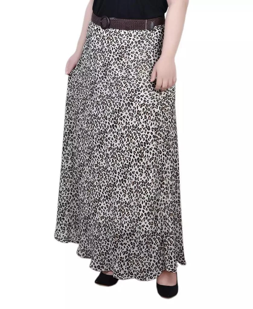 NY Collection Plus Size Chiffon Maxi Skirt 1