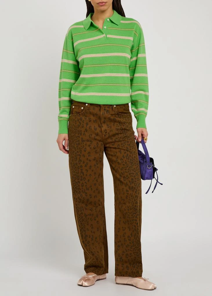 Guest In Residence Collegiate striped cashmere polo jumper 4