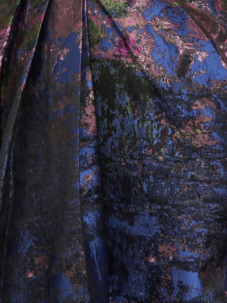 Kay Unger Winona Monet Jacquard Cap-Sleeve Gown 6