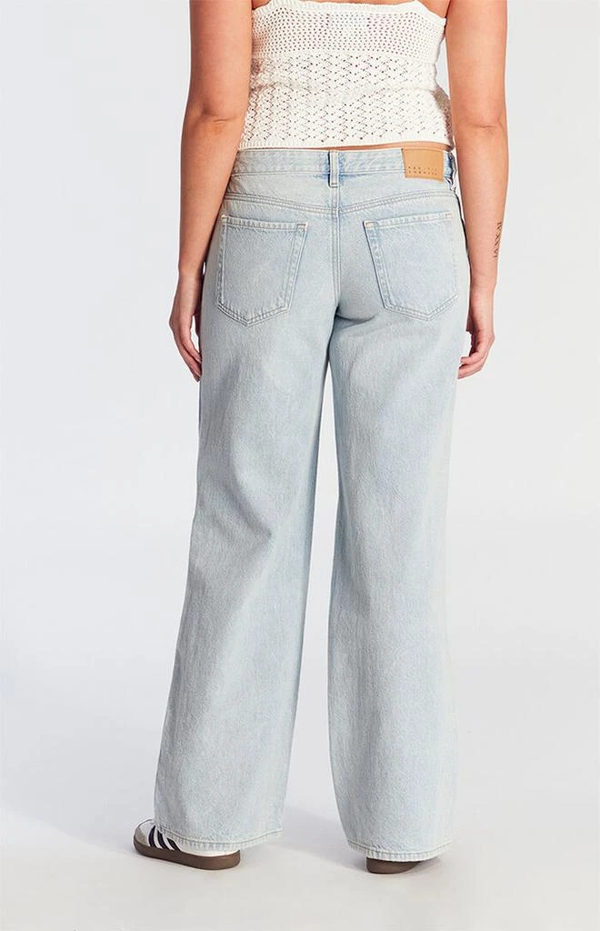 PacSun Casey Low Rise Baggy Jeans Light Indigo Wash 5