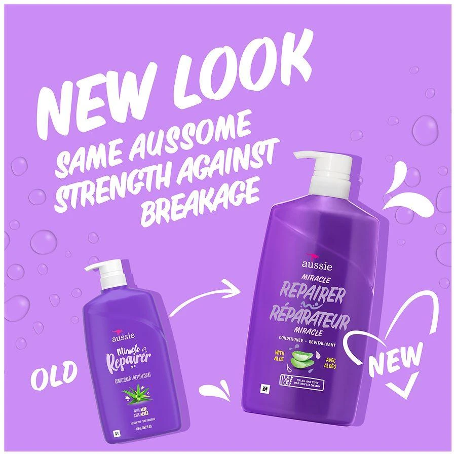 Aussie Miracle Repairer Conditioner for All Hair Types, Paraben Free Lavender, Jasmine, Vanilla, and Marshmallow Fluff 2