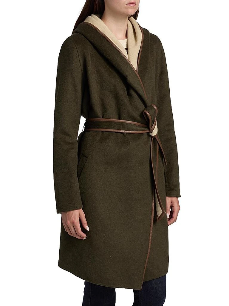 Ramy Brook Joan Wool-Blend Hooded Wrap Coat 4