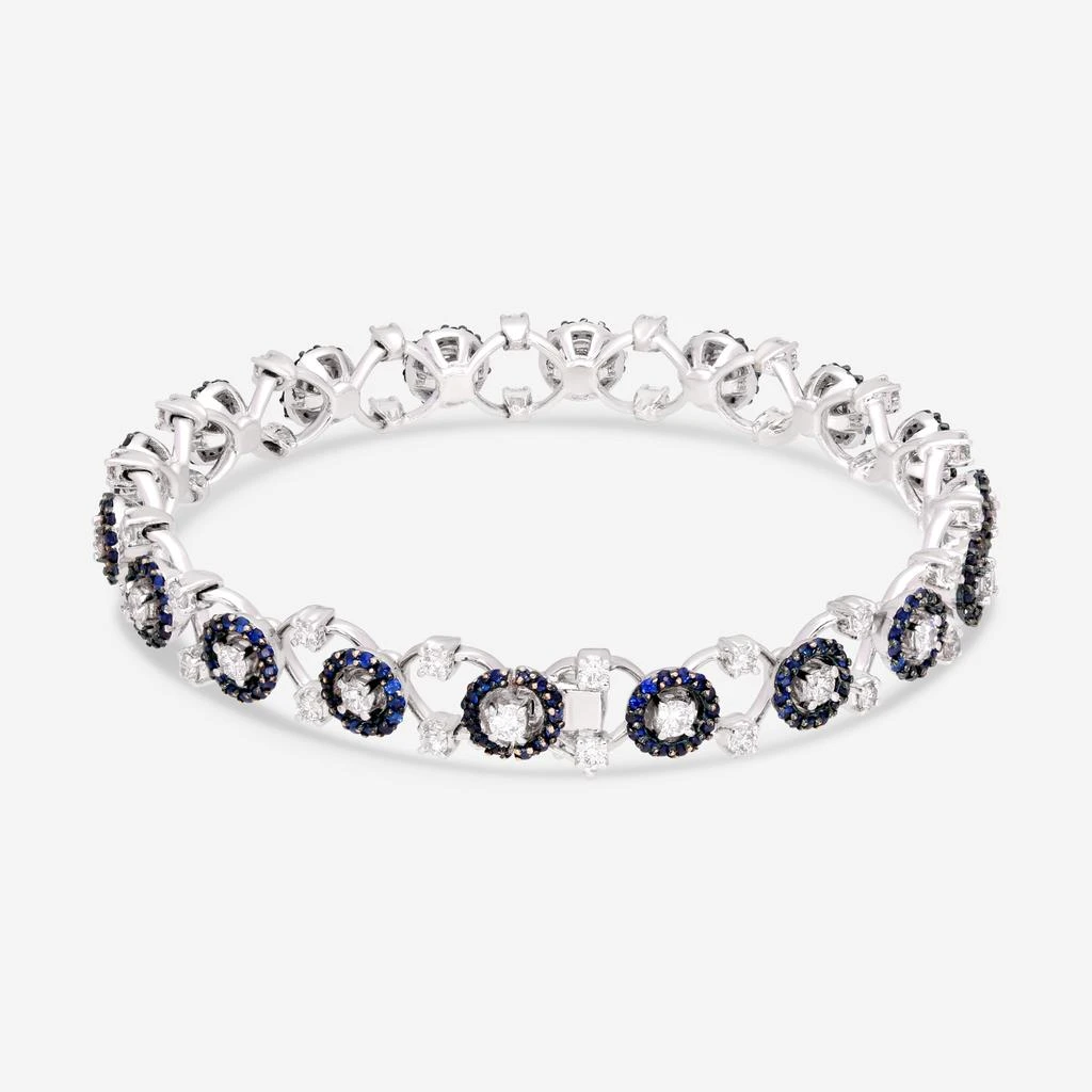 Giloro Giloro 18K White Gold Sapphire and Diamond Tennis Bracelet PB4069-108 3