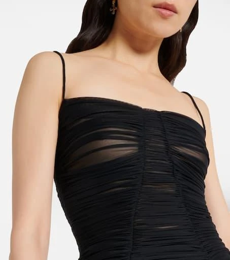 Dolce 
Gabbana Sheer draped tulle midi dress 4