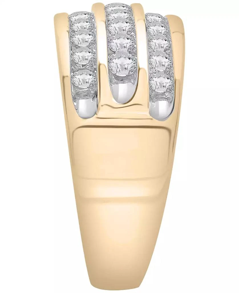 Macy's Men's Diamond (1 ct. t.w.) Multi-Row Band Ring in 10k Yellow Gold 3