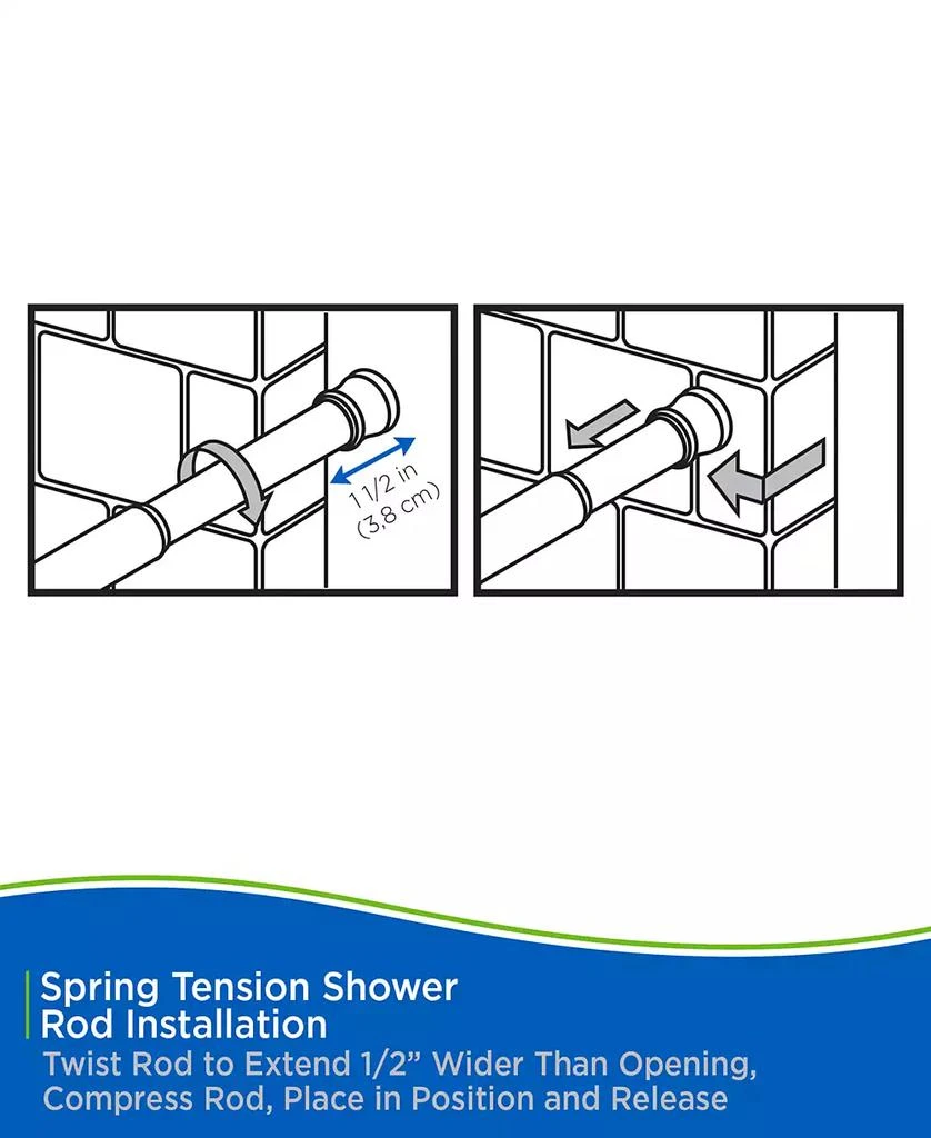 Kenney No Tools Spring Tension Utility Rod, 42-72" 9