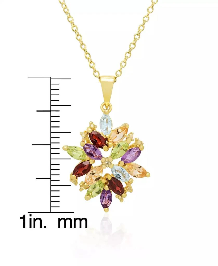 Macy
s 2- Pc. Multi-Stone (3.13 ct. t.w.) 
Diamond (0.005 ct. t.w.) Pendant Necklace 
Earrings Set in Yellow Gold Plated Sterling Silver 2