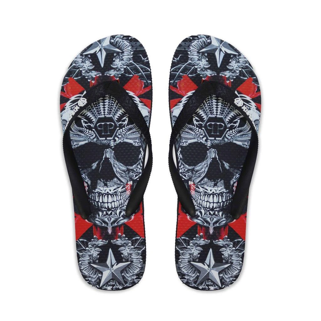Philipp Plein Flip Flops Black Unisex 1