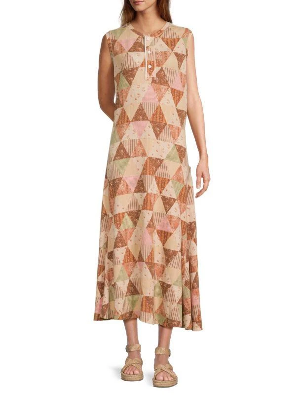 Ralph Lauren Geometric Print Midi Dress 1