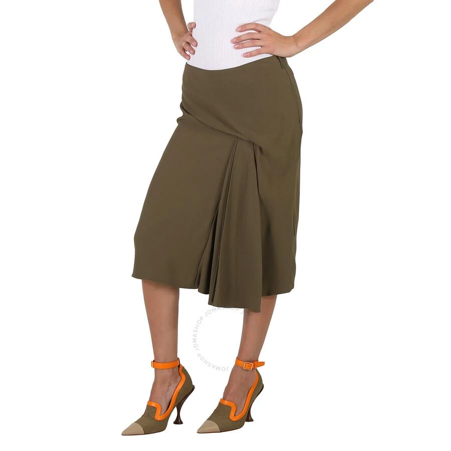 Versace Ladies Caramel Draped Midi Skirt 3