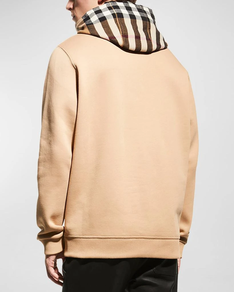 Burberry Men's Check-Hood Pullover Sweatshirt 3